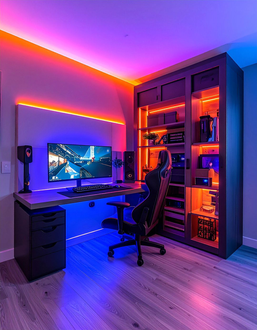DIY Built In Gaming Center - 25 Small Game Room Ideas for Fun and Functionality