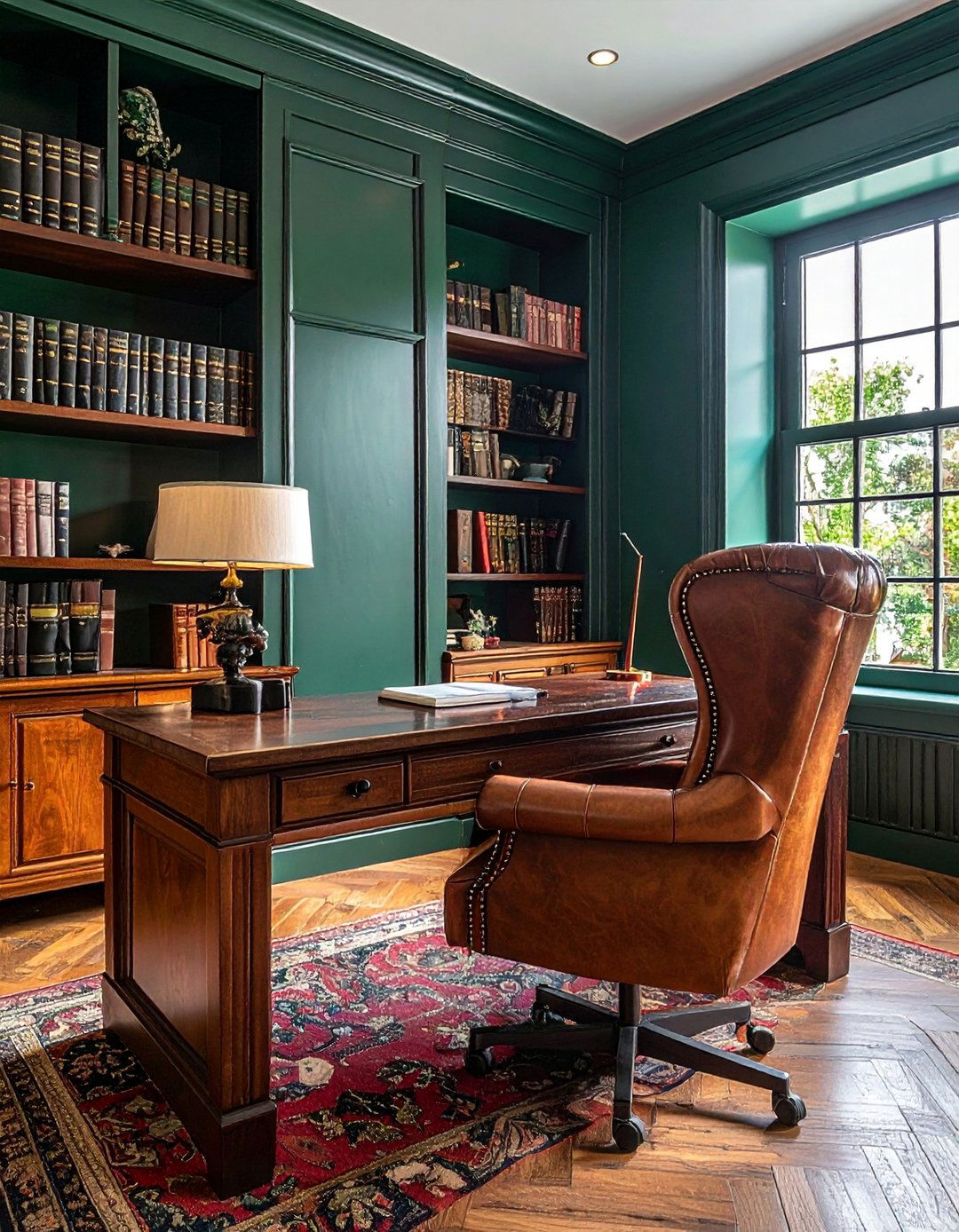 Dark Academia Themed Eclectic Home Office - 25 Eclectic Home Office Ideas for Creative Workspaces