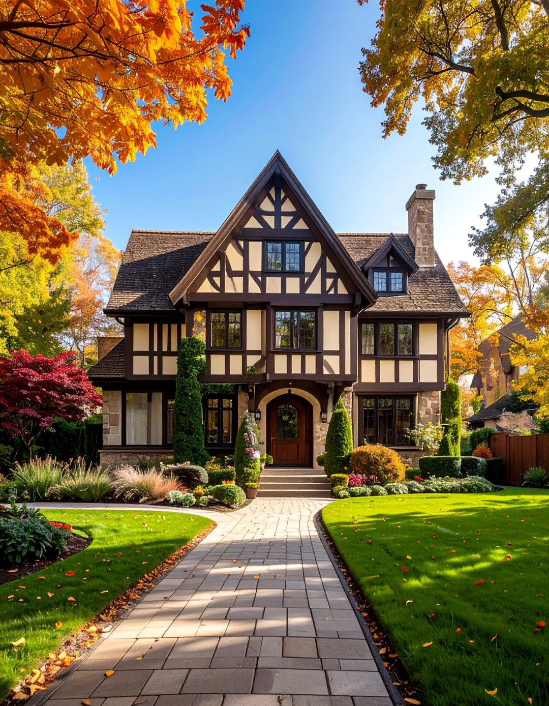 Dark Brown House Exterior for a Tudor Style Home - 25 Dark Brown House Exterior Ideas for Timeless Appeal