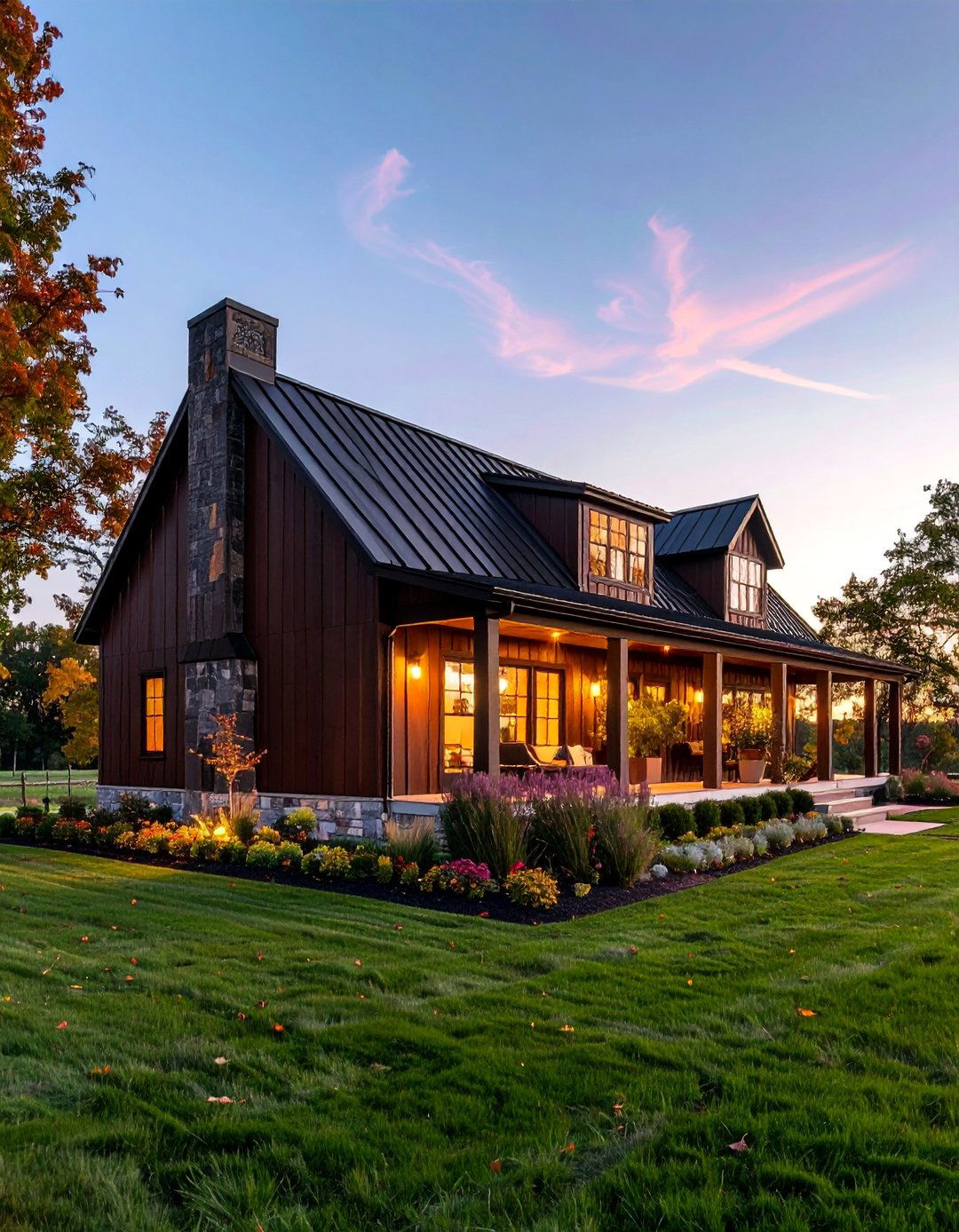 Dark Brown House Exterior on a Modern Farmhouse - 25 Dark Brown House Exterior Ideas for Timeless Appeal