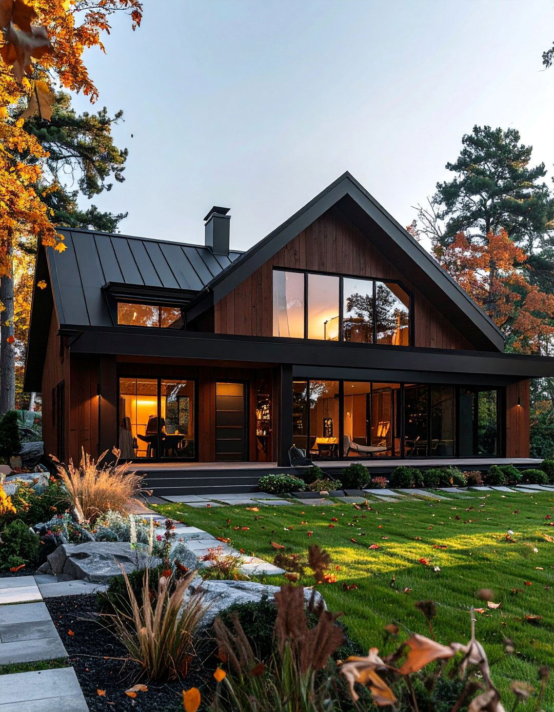 Dark Brown House Exterior with Black Trim - 25 Dark Brown House Exterior Ideas for Timeless Appeal