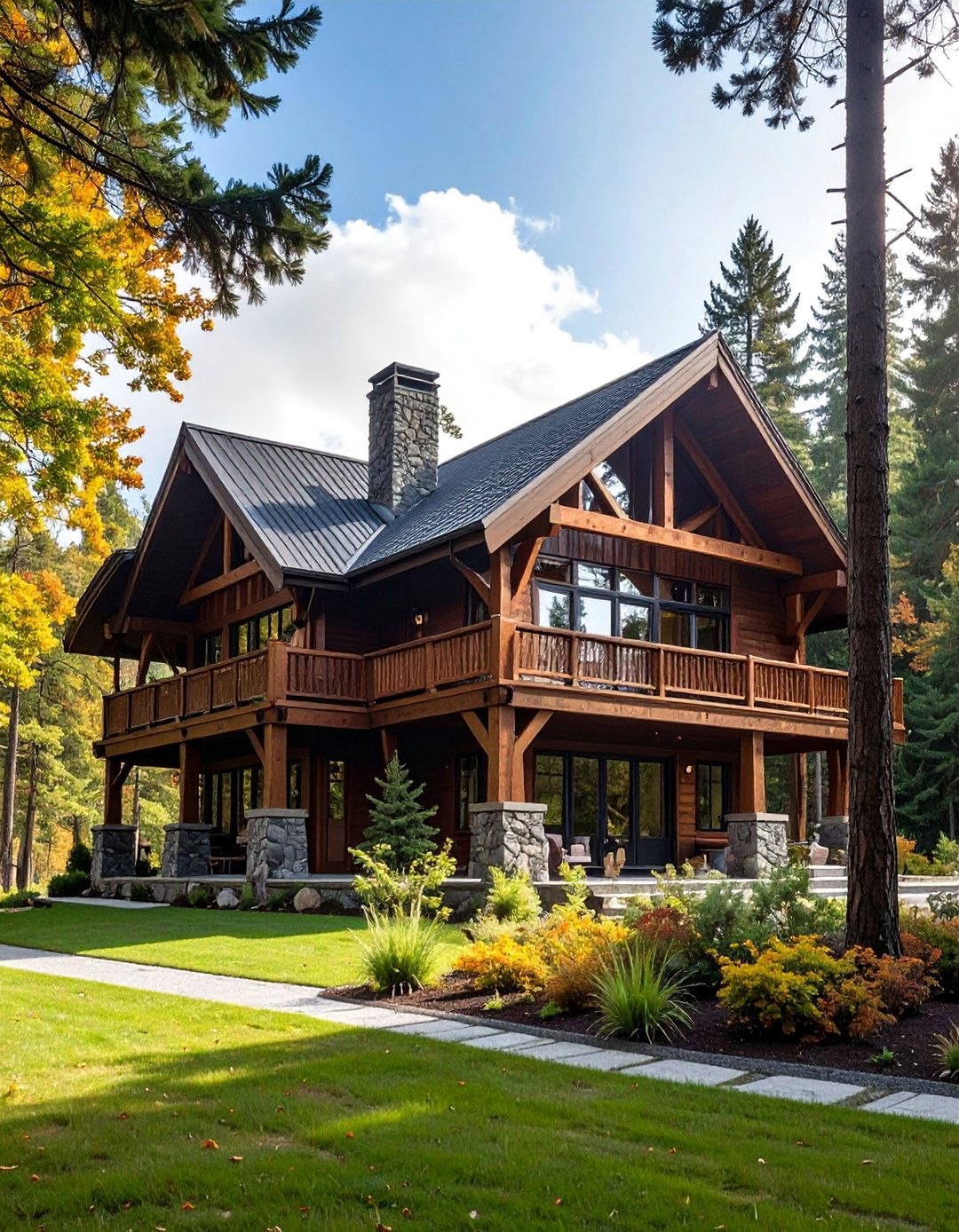 Dark Brown House Exterior with Wood Siding - 25 Dark Brown House Exterior Ideas for Timeless Appeal