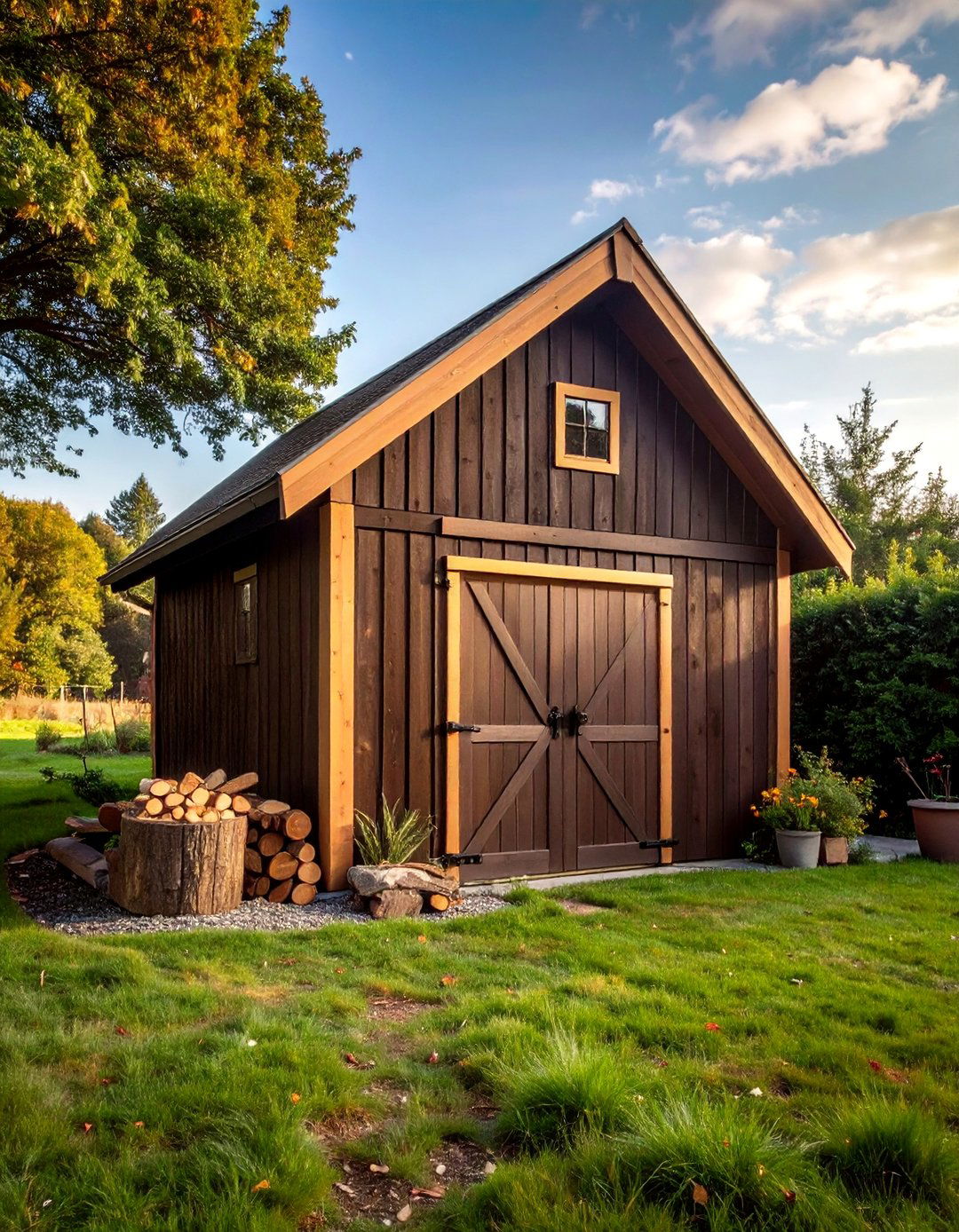 Dark Brown Wooden Shed Color - 20 Shed Color Ideas to Transform Your Outdoor Space