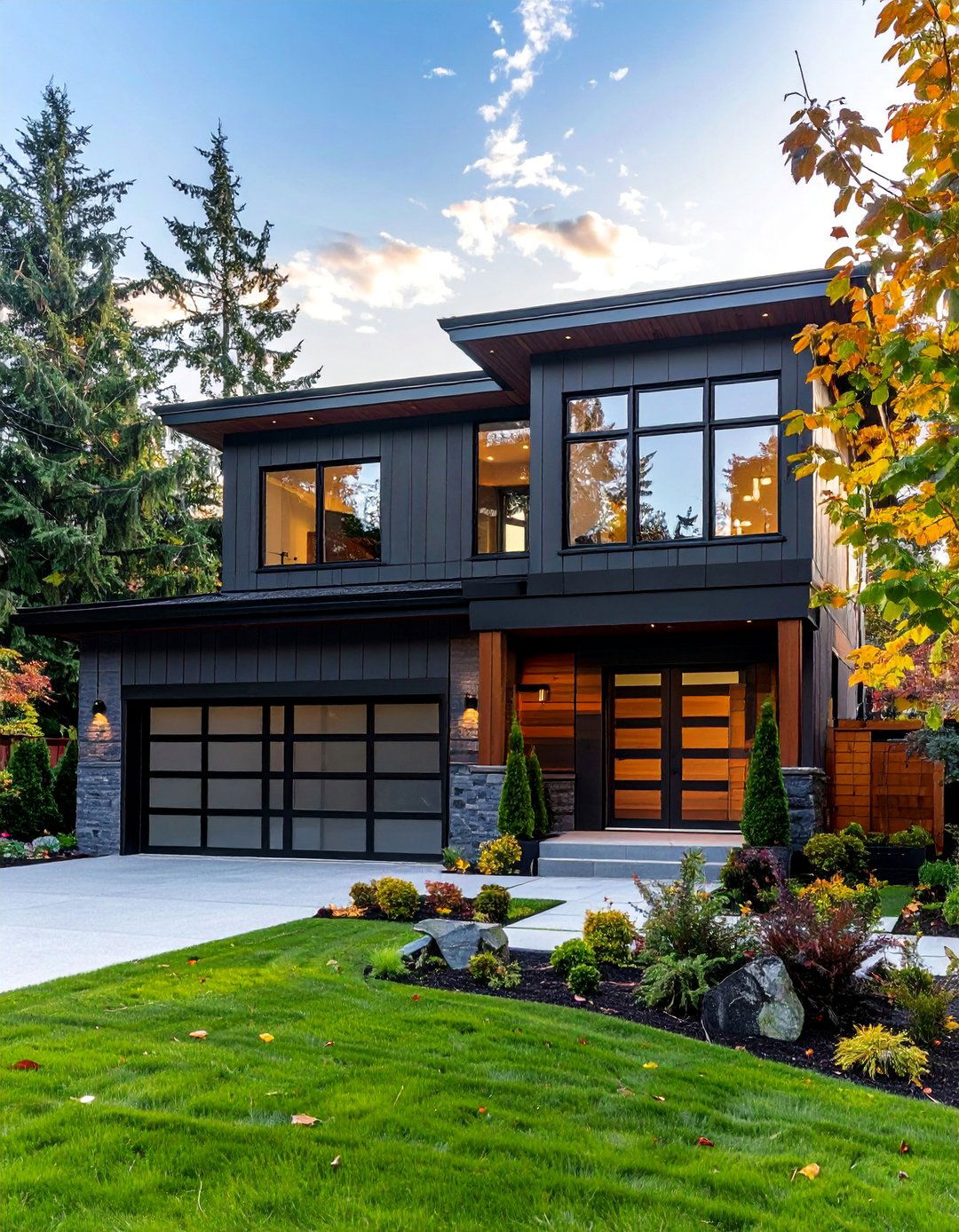 Dark Charcoal Gray Siding - 40 Gray Exterior House Paint Ideas for Modern Homes