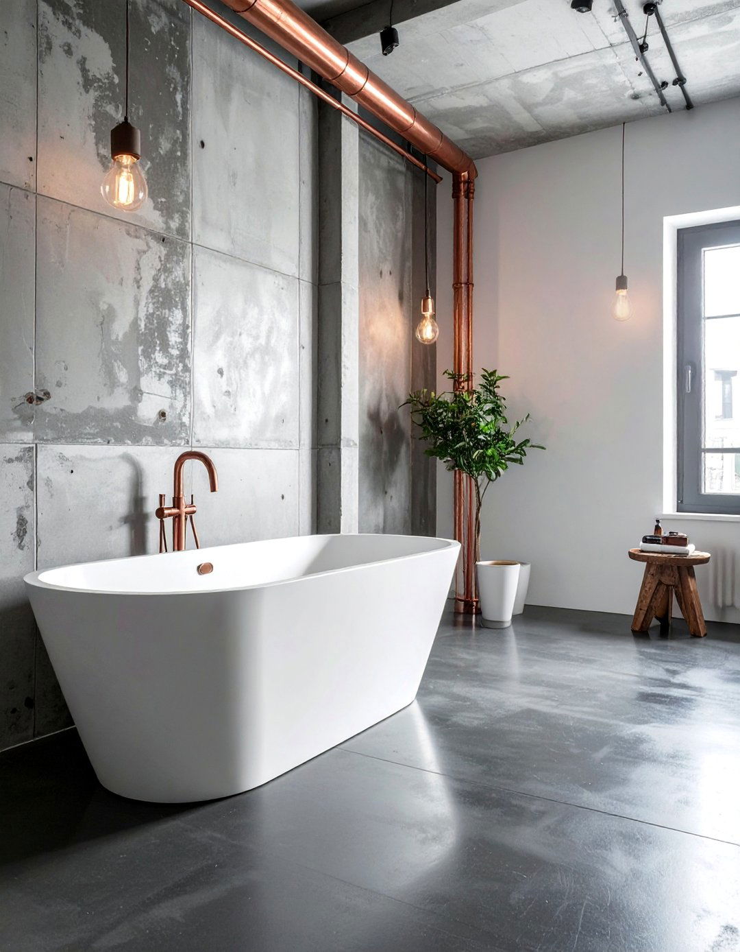 Dark Gray Concrete Floor Bathroom - 25 Gray Floor Bathroom Ideas for a Modern and Sleek Look