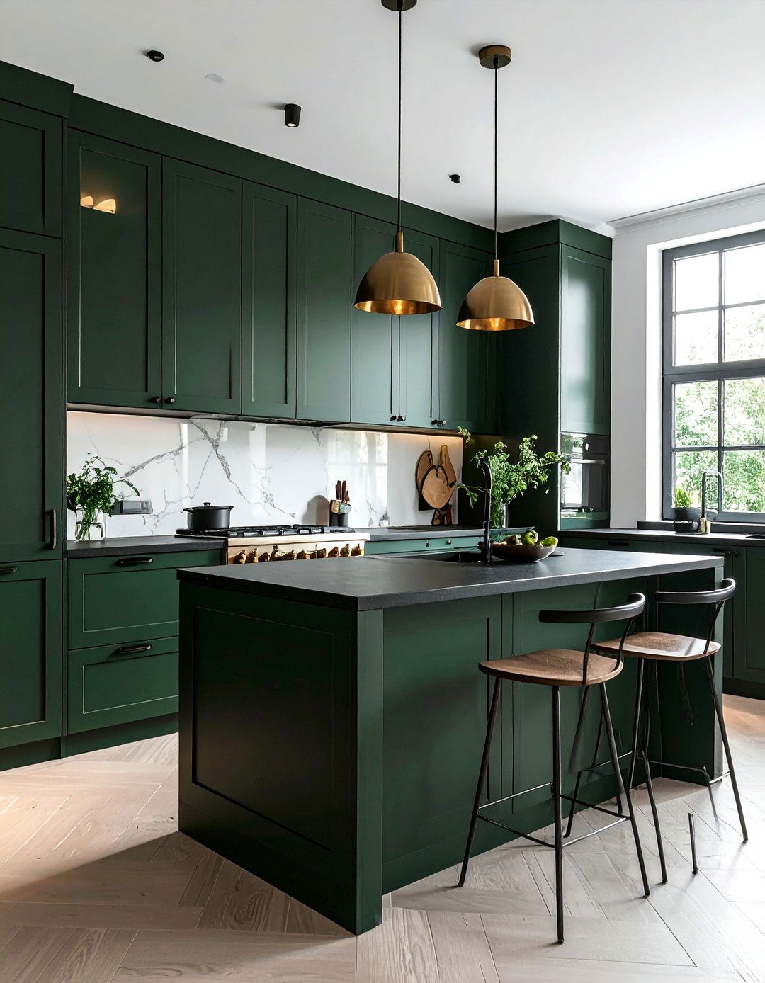 Dark Green and Black Kitchen Design - 40 Dark Green Kitchen Ideas for a Bold and Stylish Look