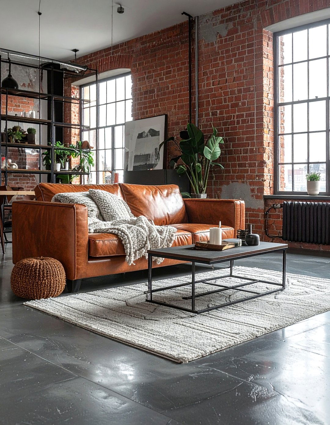 Dark Grey Concrete Flooring Living Room - 25 Grey Flooring Living Room Ideas for Modern Homes