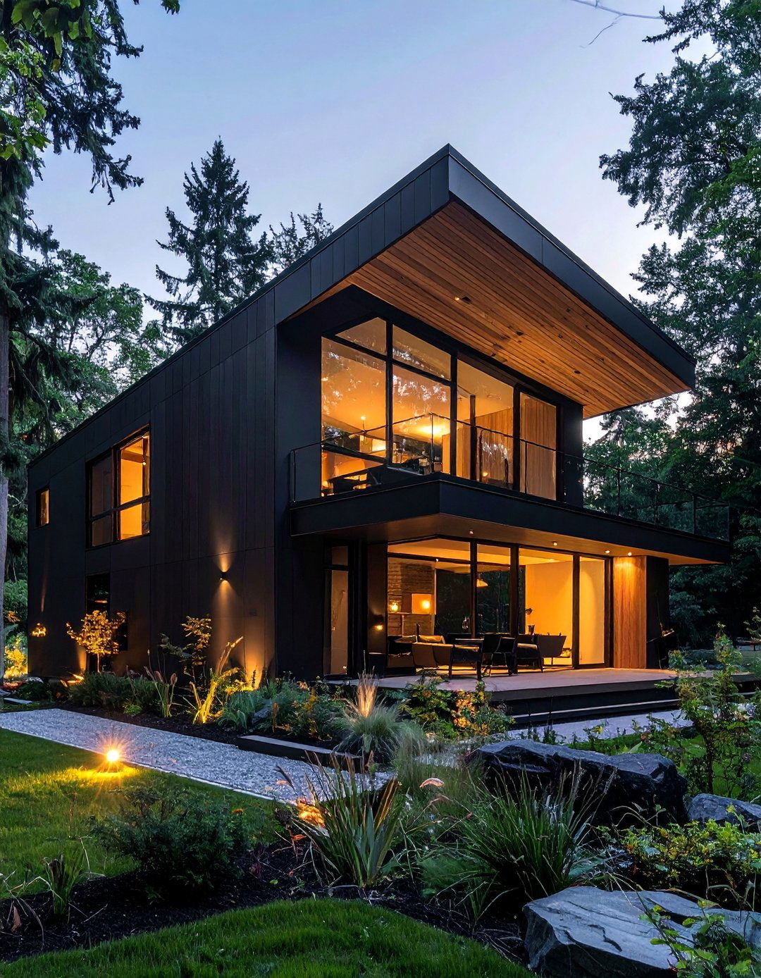 Dark Monochromatic Color Scheme - 35 Modern House Exterior Design Ideas for a Sleek Look
