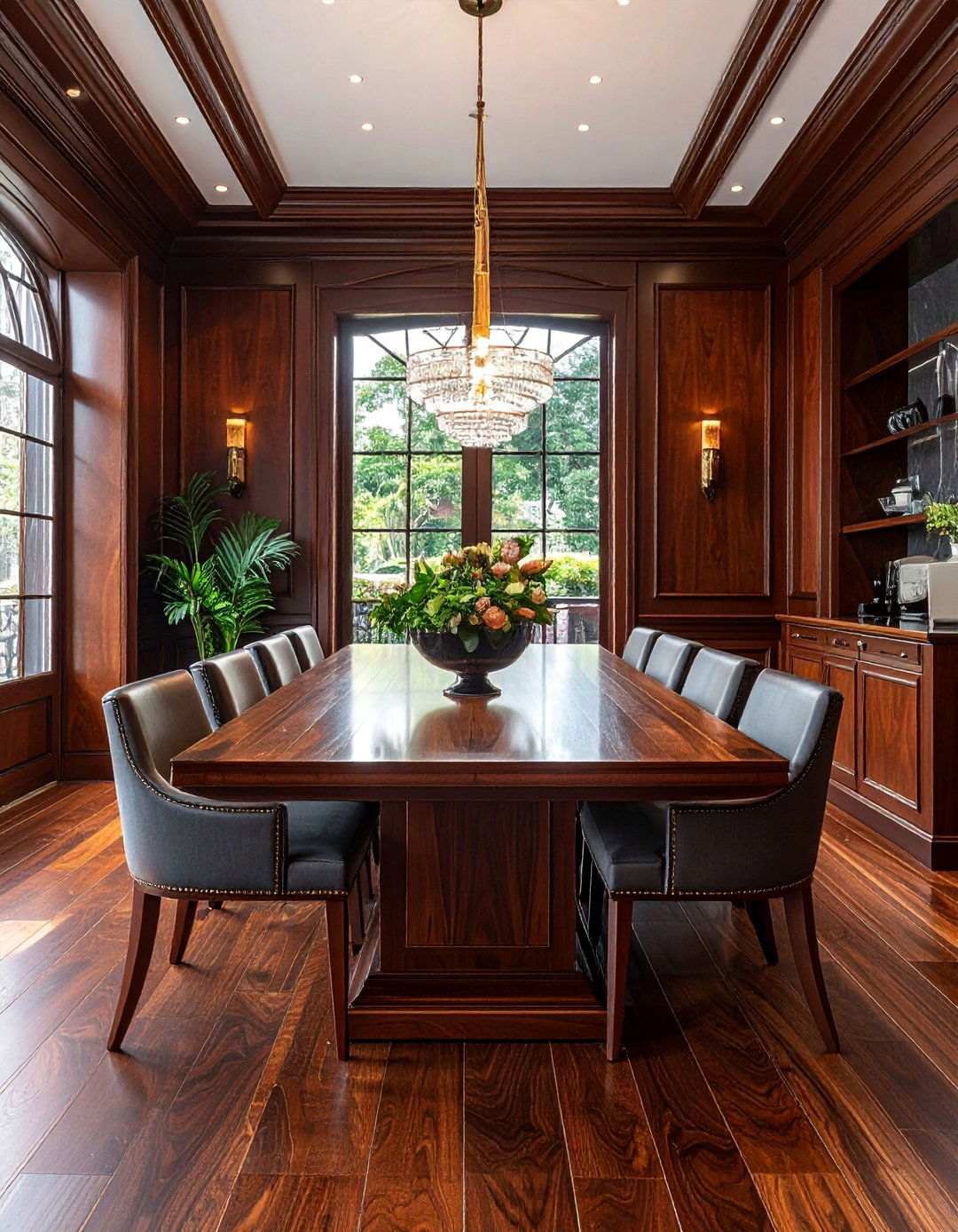 Dark Wood Stain Finishes - 40 Dining Room Decor Ideas to Elevate Your Meals