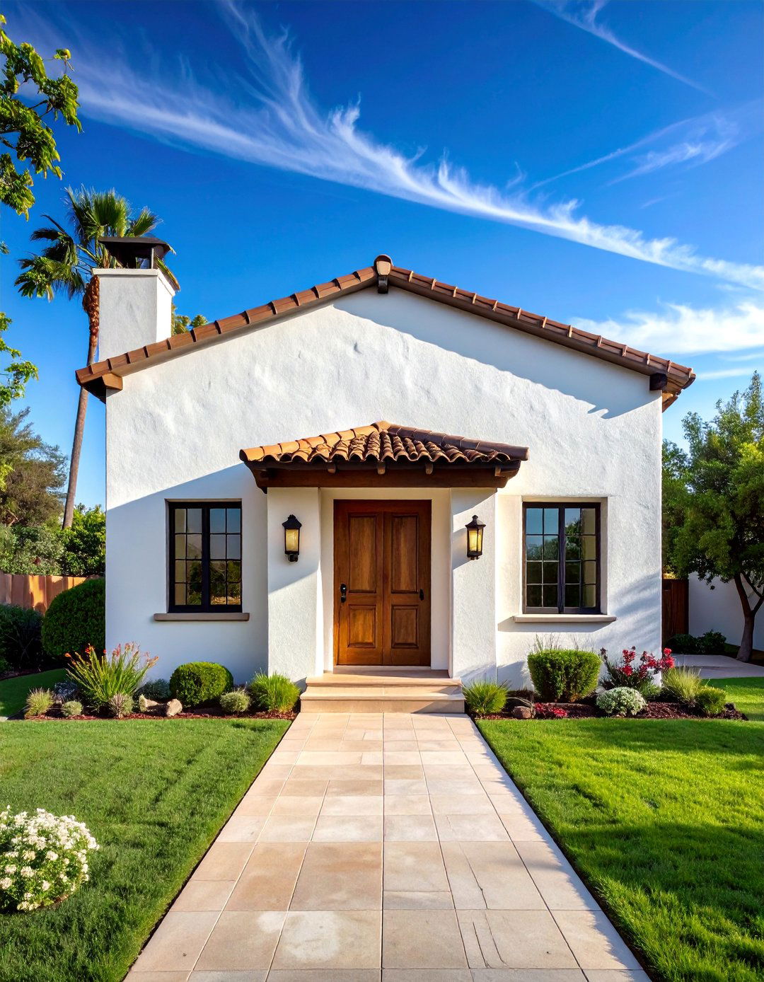 Dark Wood Window Frames Spanish Bungalow Exterior - 25 Spanish Bungalow Exterior Ideas for Timeless Appeal