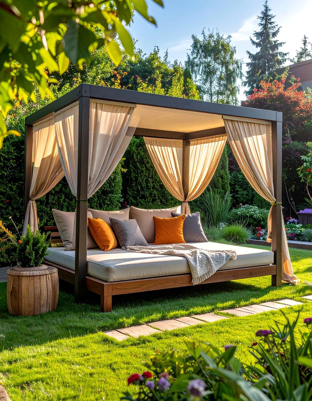 Daybed Luxury - 40 Cozy Outdoor Seating Ideas for Your Backyard
