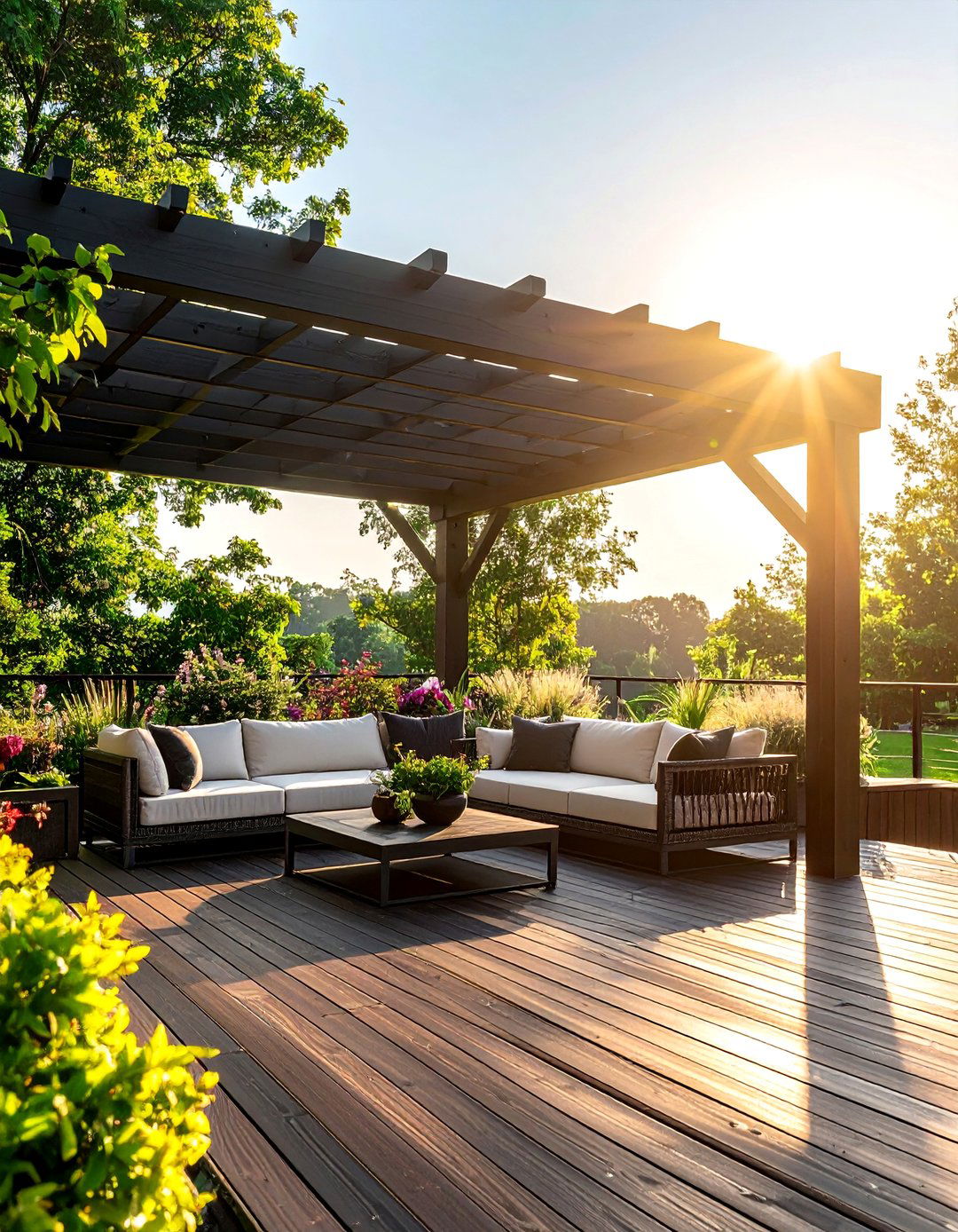 Deck with a Pergola for Shade and Structure - 25 Deck Decorating Ideas to Refresh Your Outdoor Area