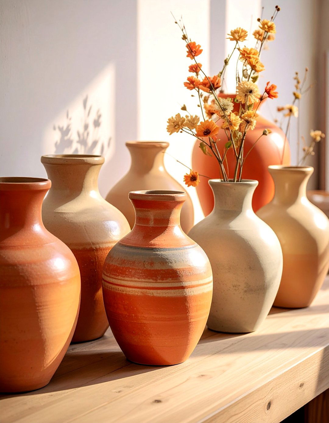 Decorating with Ceramic and Earthenware Vases - 30 Rustic Scandinavian Living Room Ideas for a Cozy Vibe