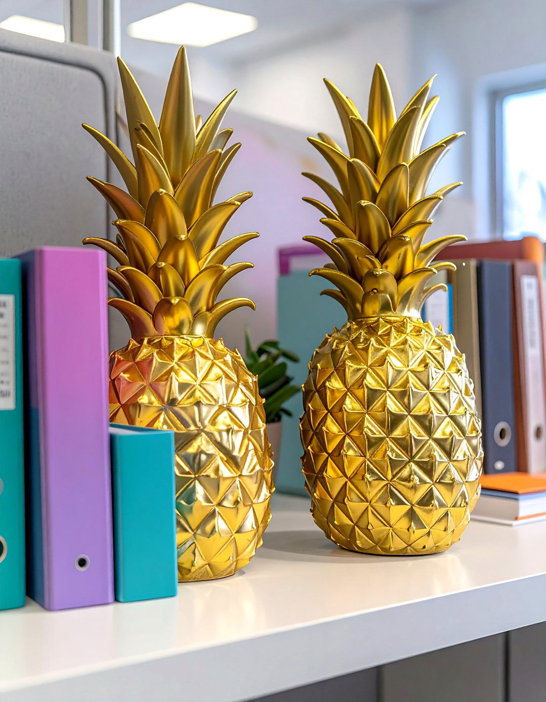 Decorative Bookends - 30 Cubicle Decor Ideas to Personalize Your Workspace