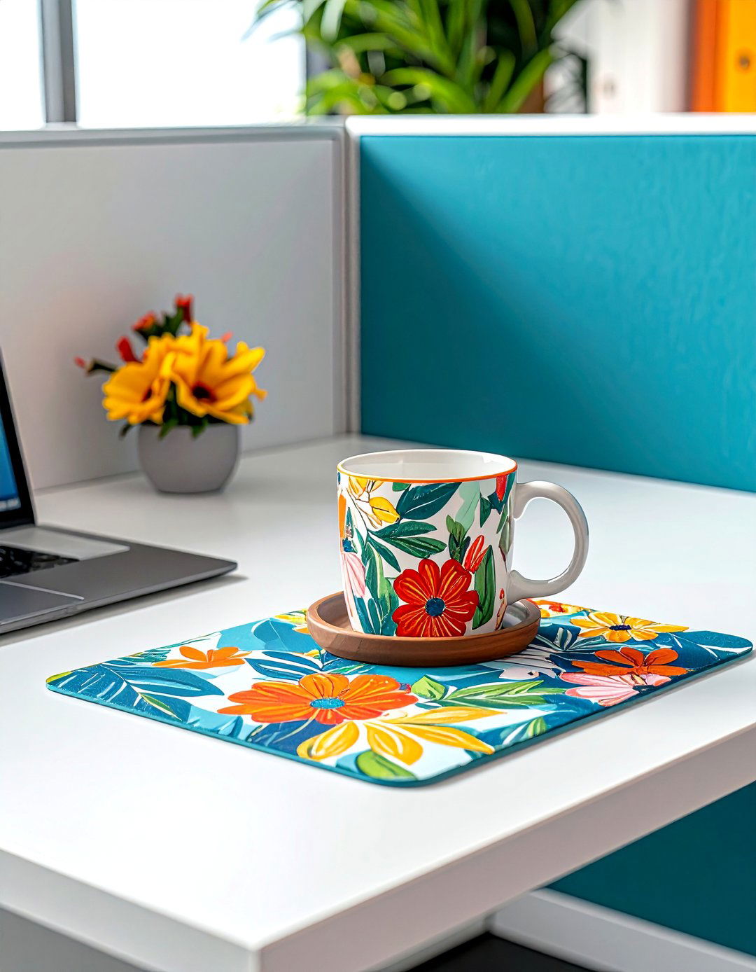 Decorative Mousepad and Coasters - 30 Cubicle Decor Ideas to Personalize Your Workspace