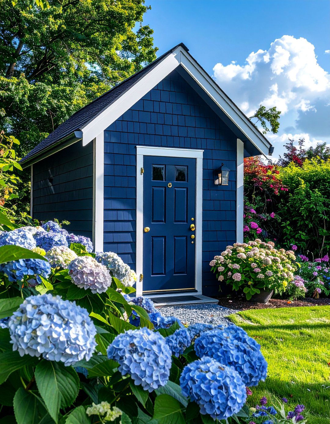 Deep Navy Blue Shed Color - 20 Shed Color Ideas to Transform Your Outdoor Space