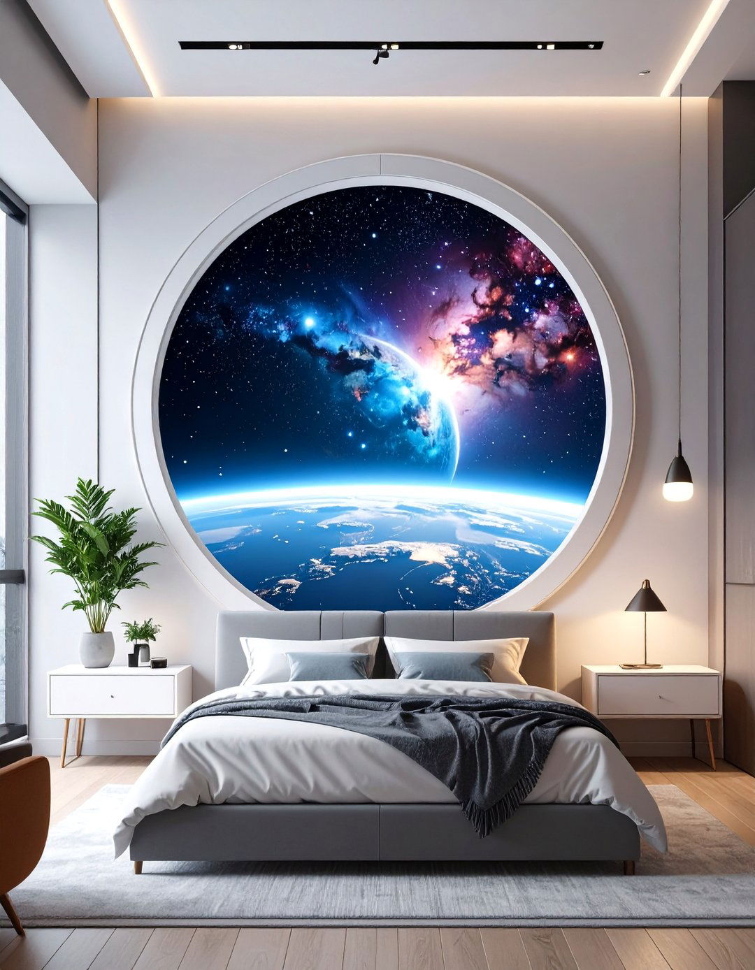 Deep Space Porthole Window Decal - 20 Space-themed Room Ideas for a Cosmic Bedroom
