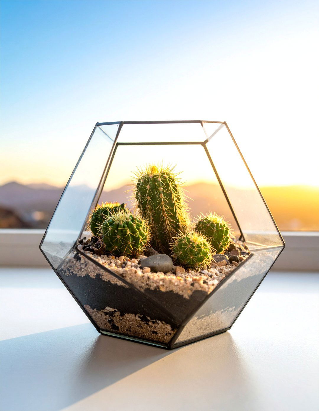 Desert Cactus Terrarium - 40 Terrarium Ideas to Bring Nature Indoors