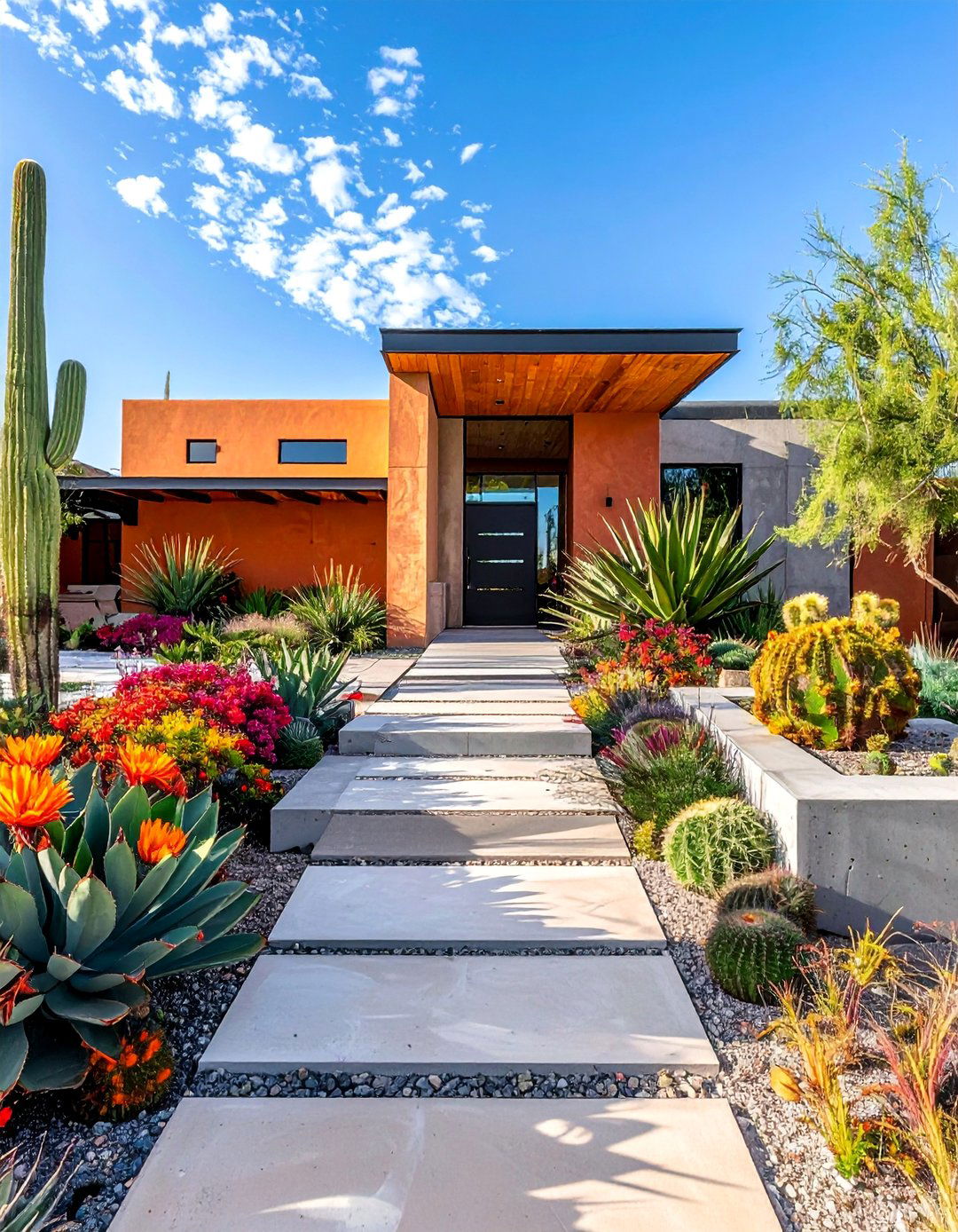 Desert Modernism Style - 40 Front Yard Landscaping Ideas to Boost Curb Appeal