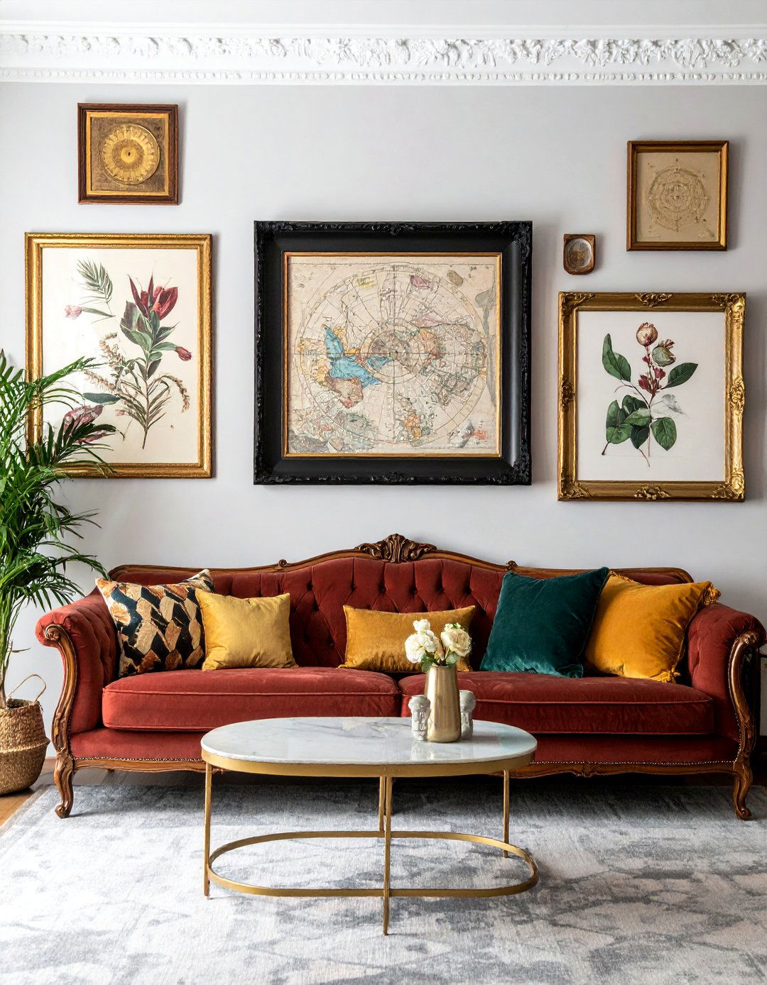 Designing Curated Gallery Walls with Vintage Prints - 30 Whimsigoth Decor Ideas to Enchant Your Space