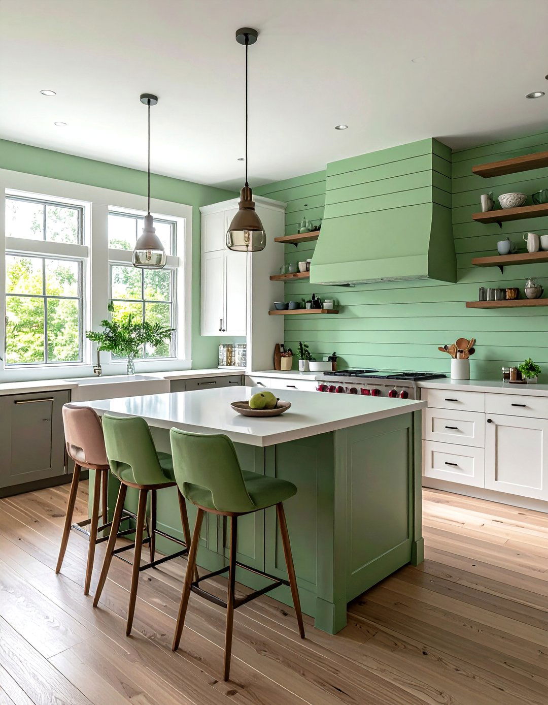 Diagonal Shiplap Backsplash Installation - 30 Shiplap Backsplash Ideas for Your Kitchen Makeover