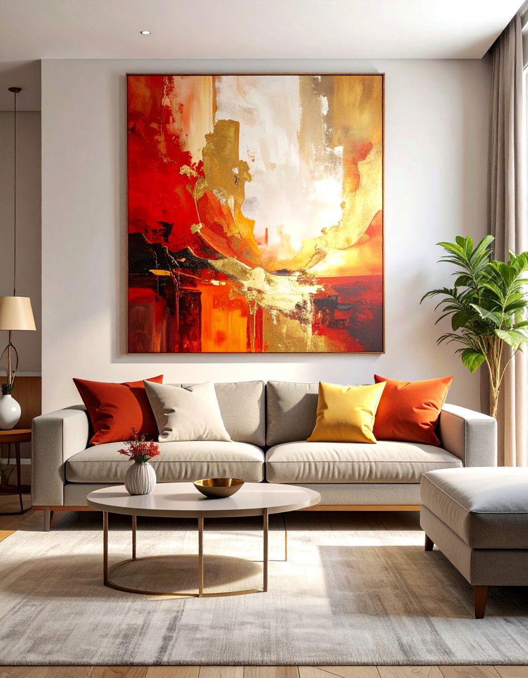 Displaying Art with Warm Tones - 40 Living Room Ideas for Cozy Spaces