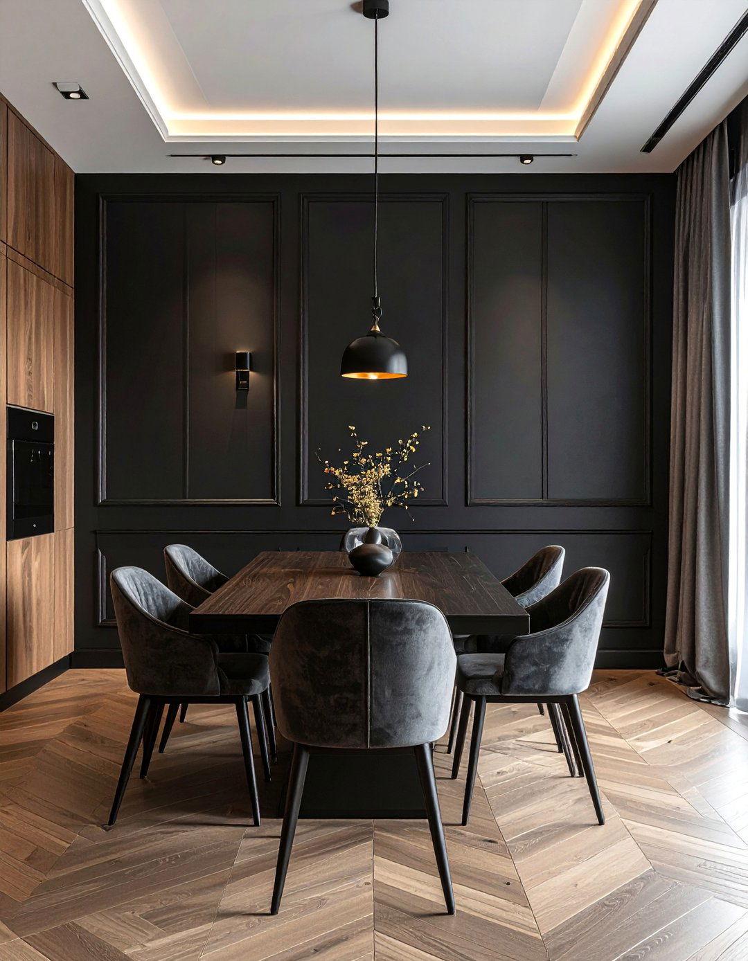 Dramatic Black Accent Walls - 40 Dining Room Decor Ideas to Elevate Your Meals