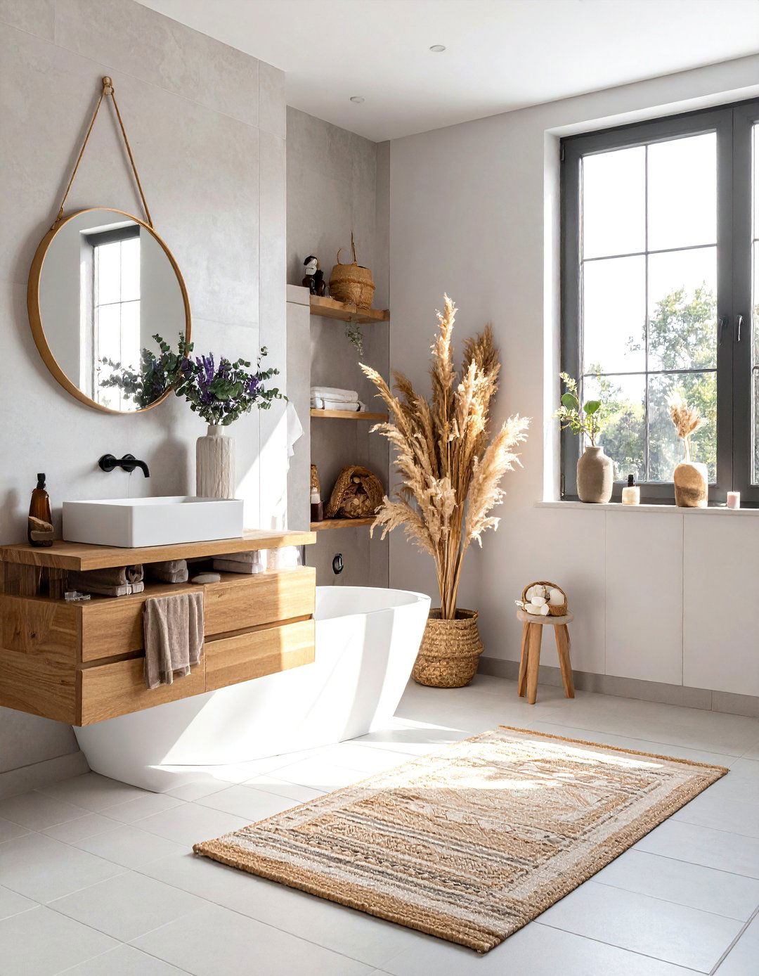 Dried Botanical Displays - 25 Boho Bathroom Ideas for a Free-Spirited Retreat