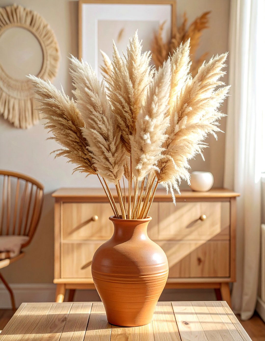 Dried Pampas Grass Arrangements - 25 Safari Nursery Decor Ideas for a Wild Theme