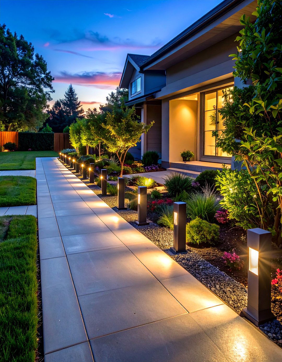 Driveway Border Definition - 40 Backyard Lighting Ideas to Illuminate Your Space