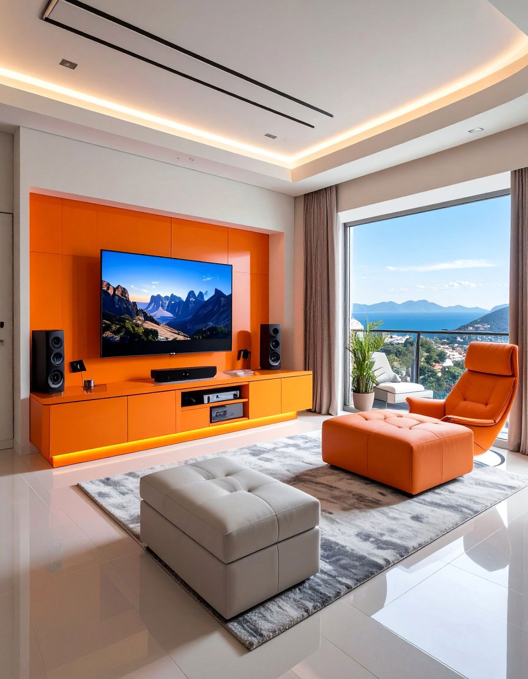 Dual Purpose Entertainment Setup - 40 Bedroom Office Ideas for a Productive Space