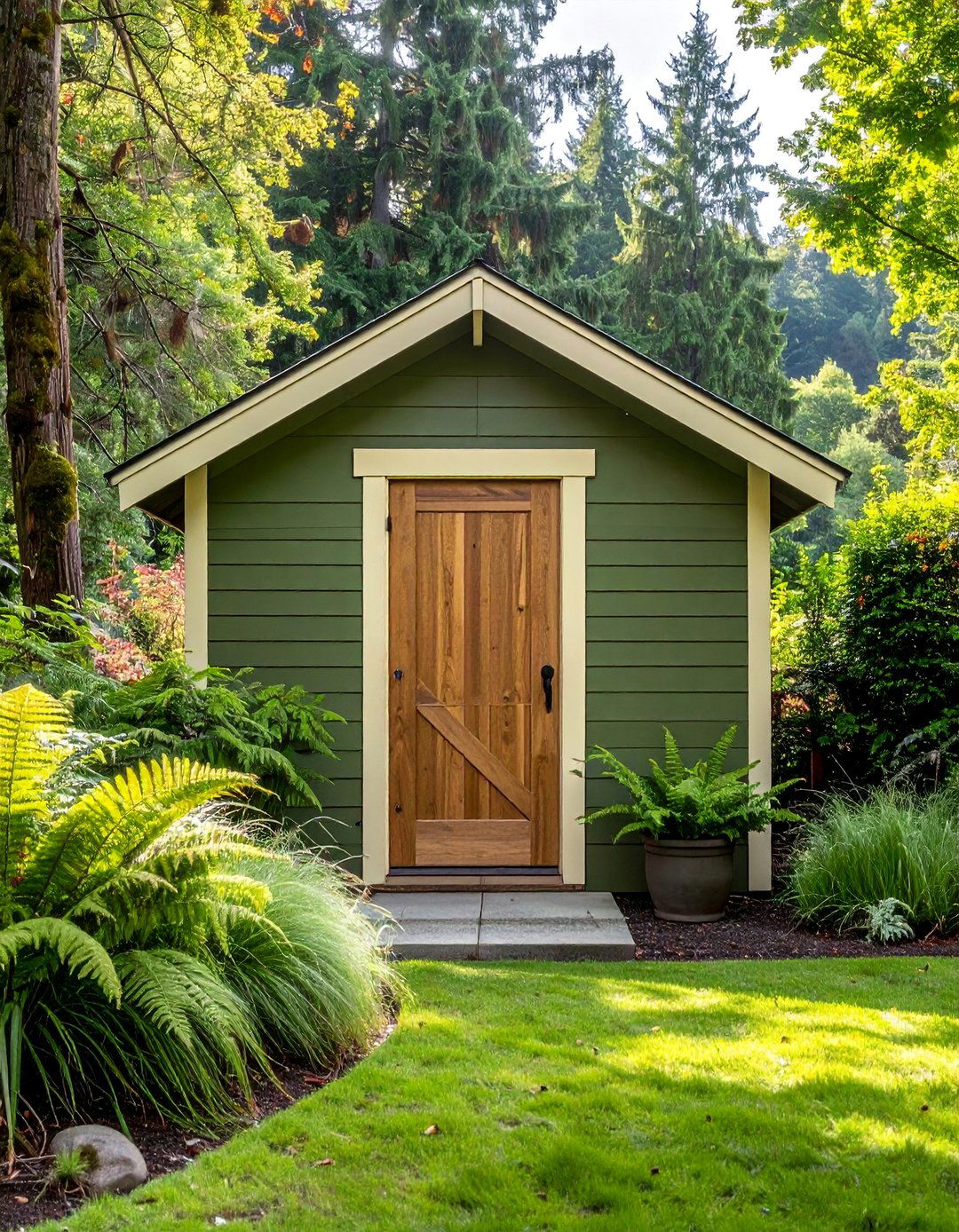 Earthy Sage Green Shed Color - 20 Shed Color Ideas to Transform Your Outdoor Space