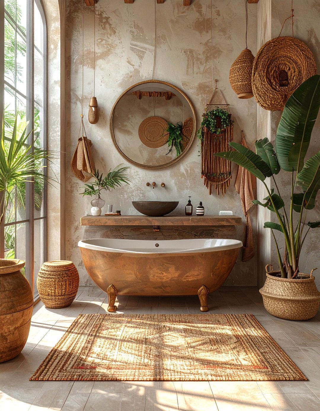 Eclectic Accessory Showcase - 25 Boho Bathroom Ideas for a Free-Spirited Retreat
