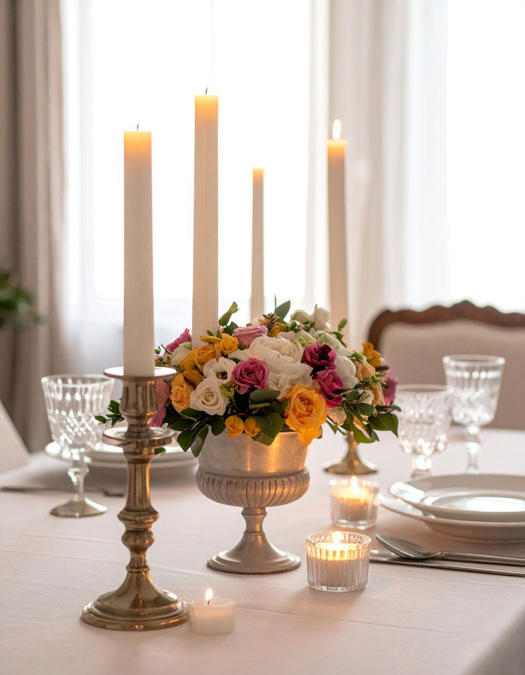 Elegant Dining Table Centerpieces - 15 Decorating With Candles Ideas for a Warm and Inviting Home