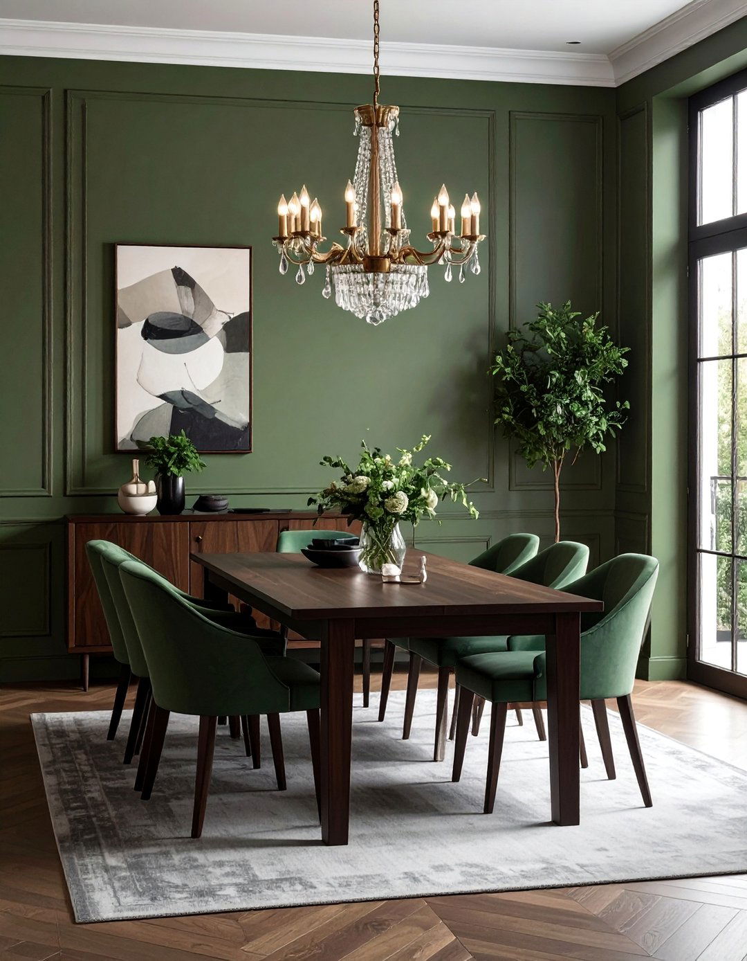 Elegant Sage Green Dining Room Walls - 40 Sage Green Paint Color Ideas for a Serene Home