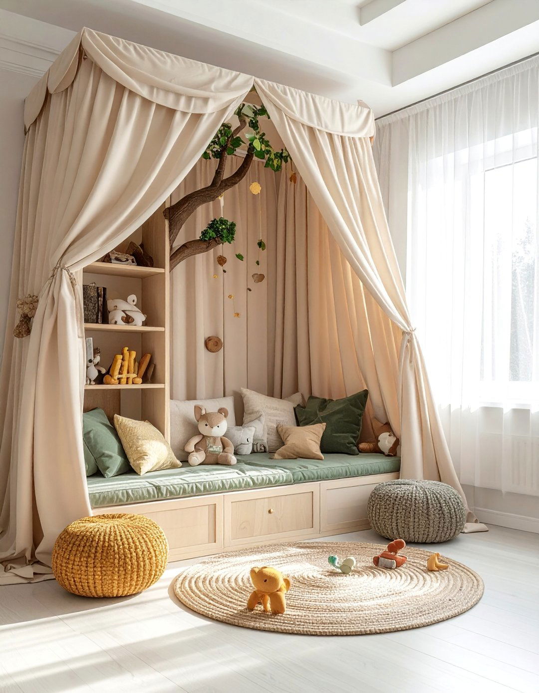 Enchanted Forest Reading Nook - 25 Princess Room Ideas for a Dreamy Kids Room