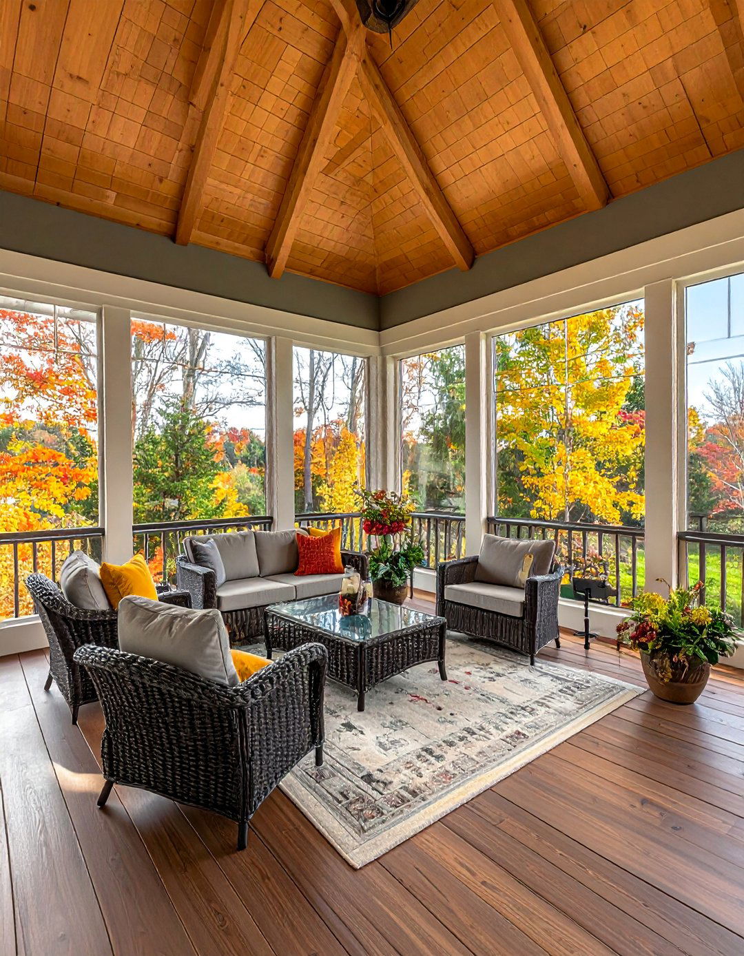 Enclosed Raised Ranch Front Porch or Sunroom - 25 Raised Ranch Front Porch Ideas for Curb Appeal