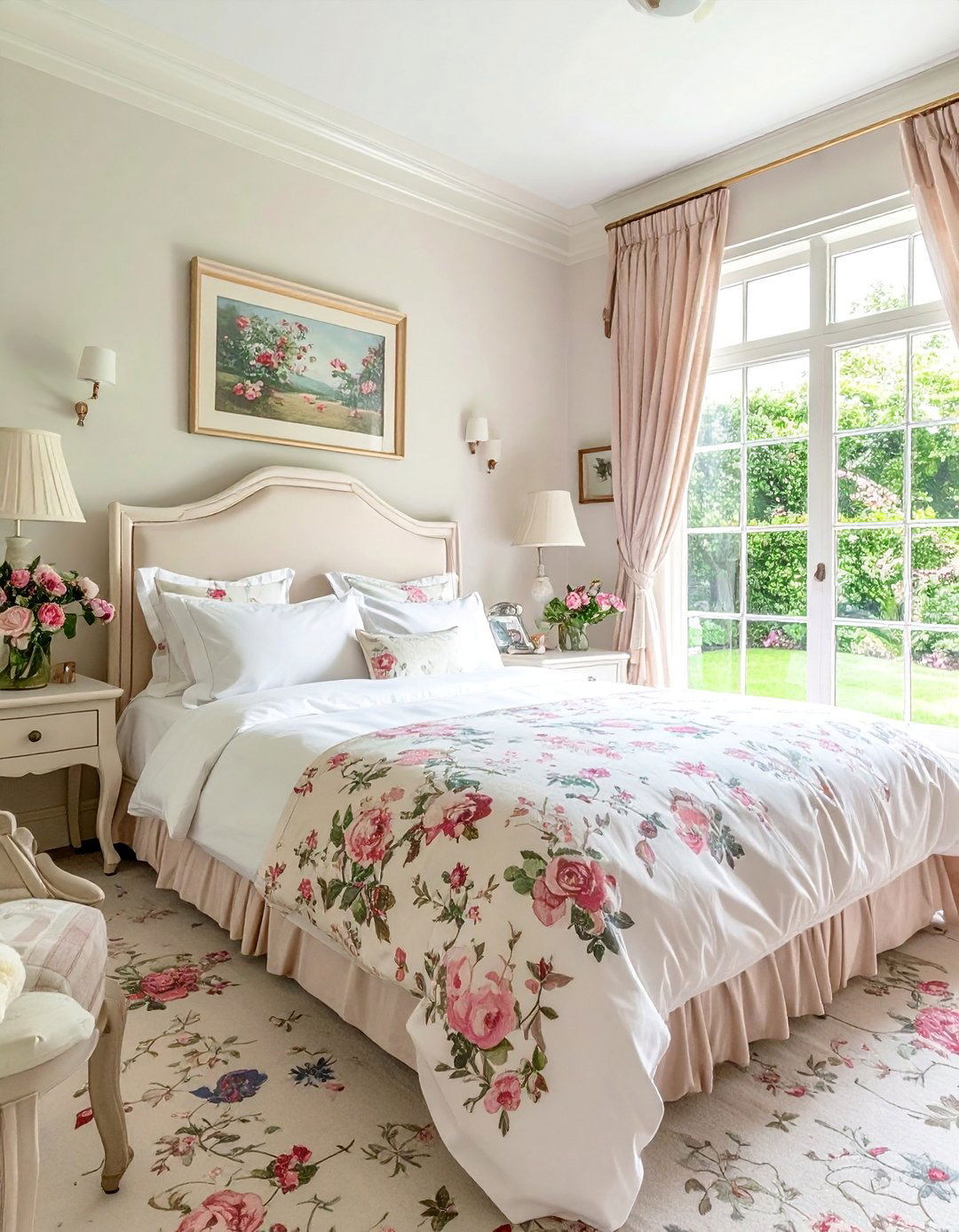 English Garden Romance - 30 Romantic Hotel Room Ideas for a Dreamy Getaway