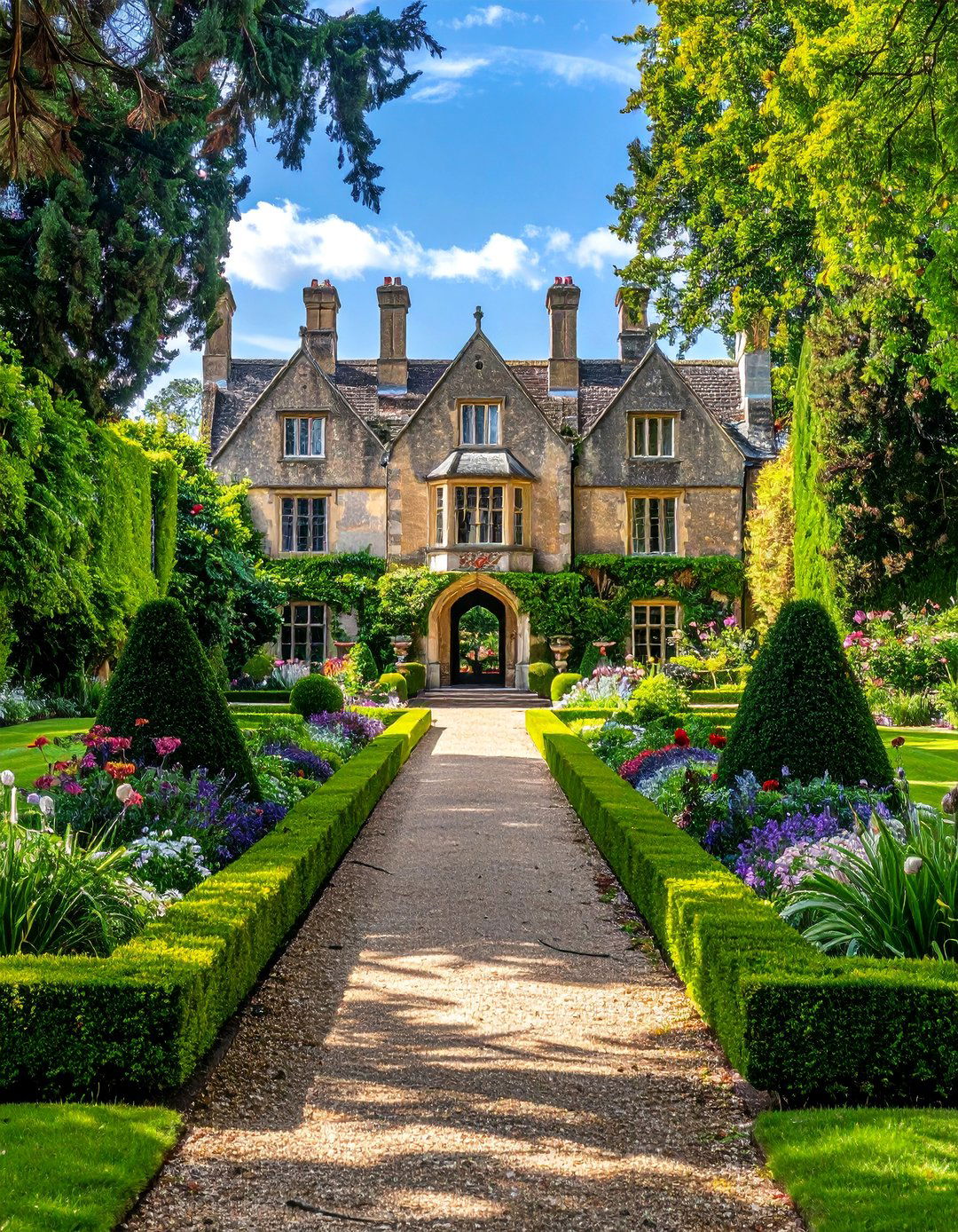 English Manor House Entry - 40 English Garden Design Ideas for a Timeless Landscape