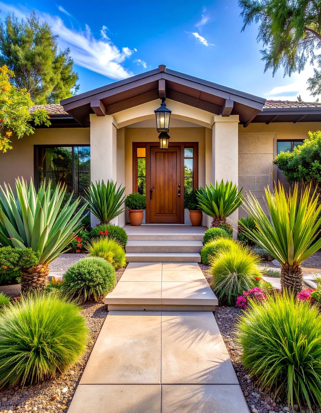 Entrance and Foundation Plantings - 30 Drought Tolerant Landscaping Ideas for Your Yard