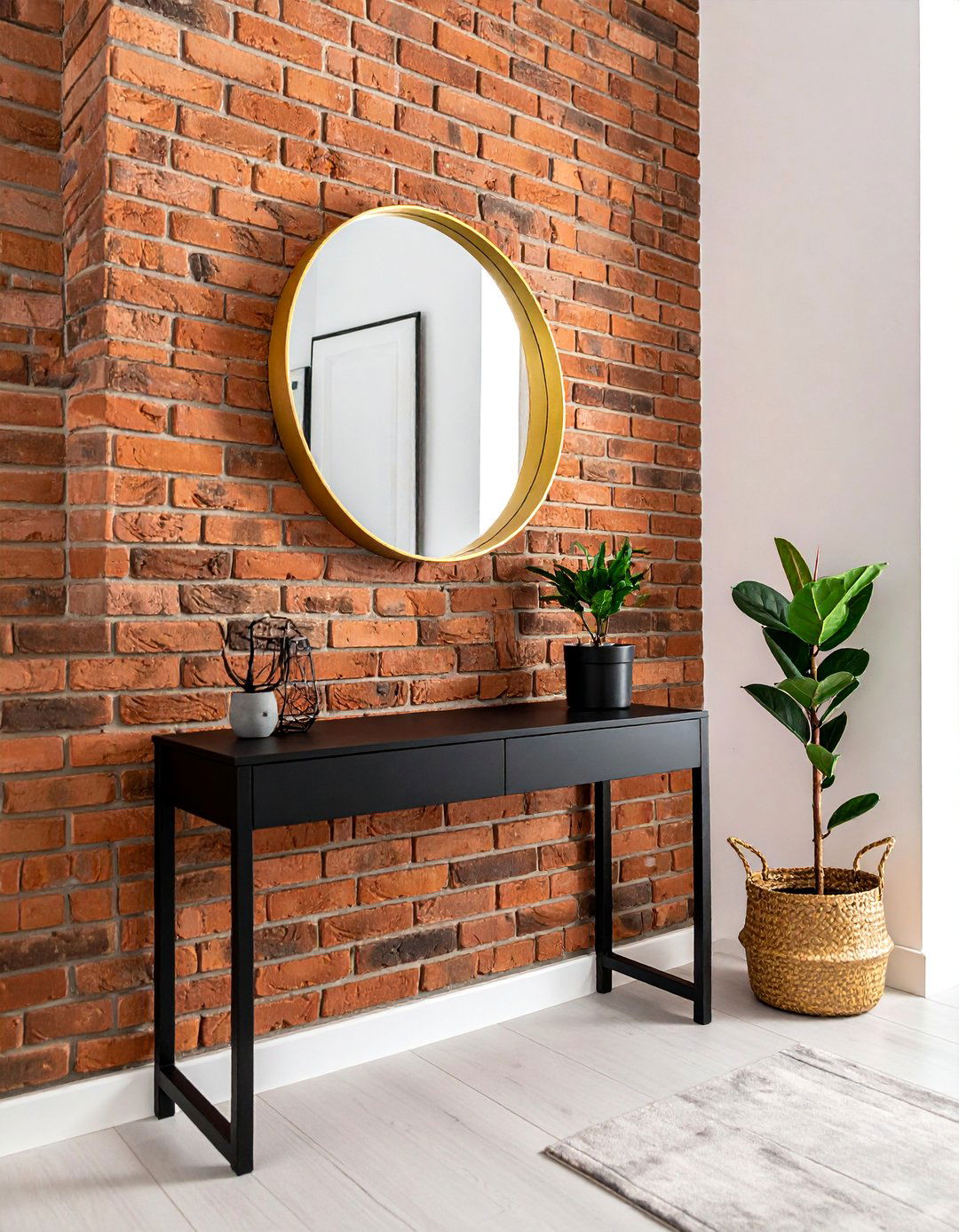Entryway Brick Accent Wall - 20 Brick Accent Wall Ideas for Modern Home Design