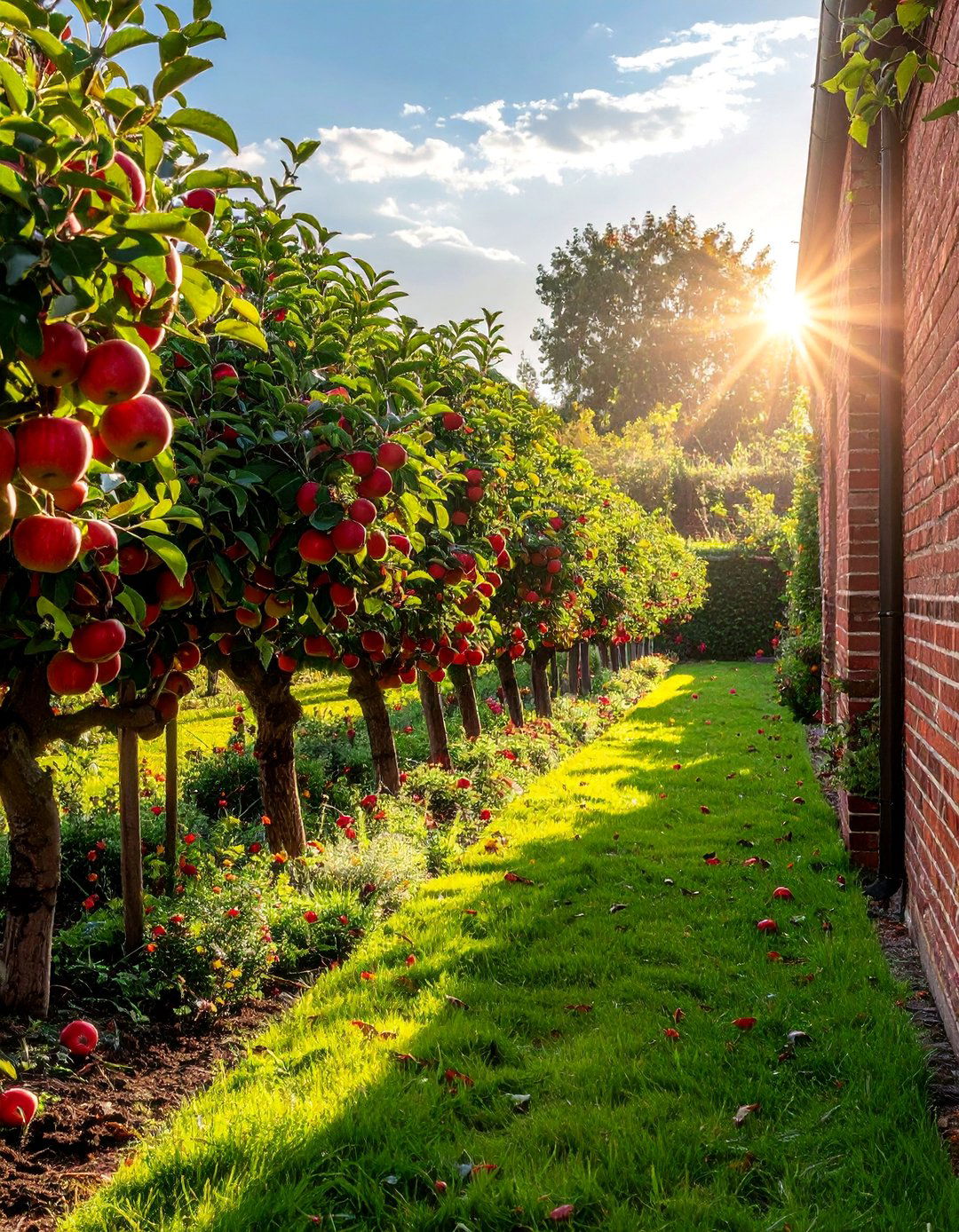 Espalier Fruit Trees for a Narrow Garden - 20 Narrow Garden Ideas to Maximize Small Spaces