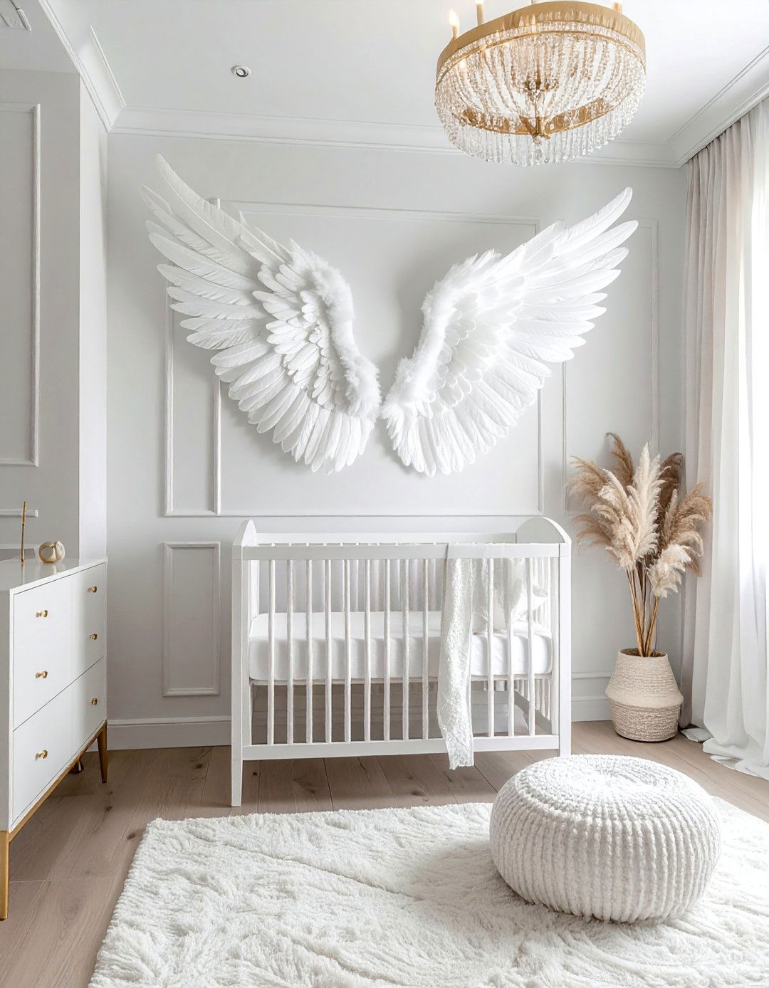 Ethereal Angel Wing Nursery - 40 Adorable Nursery Ideas for Your Baby's Room