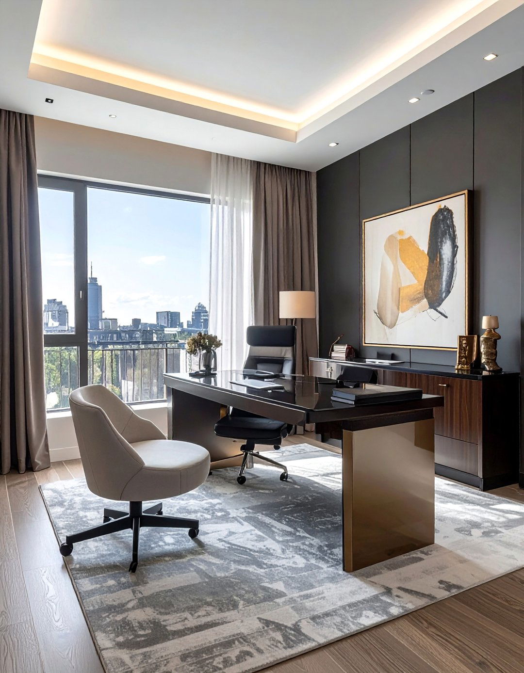 Executive Home Office Style - 40 Bedroom Office Ideas for a Productive Space