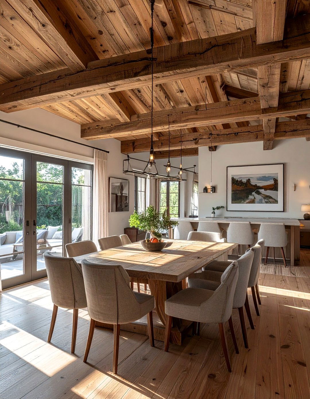 Exposed Ceiling Beams - 40 Dining Room Decor Ideas to Elevate Your Meals