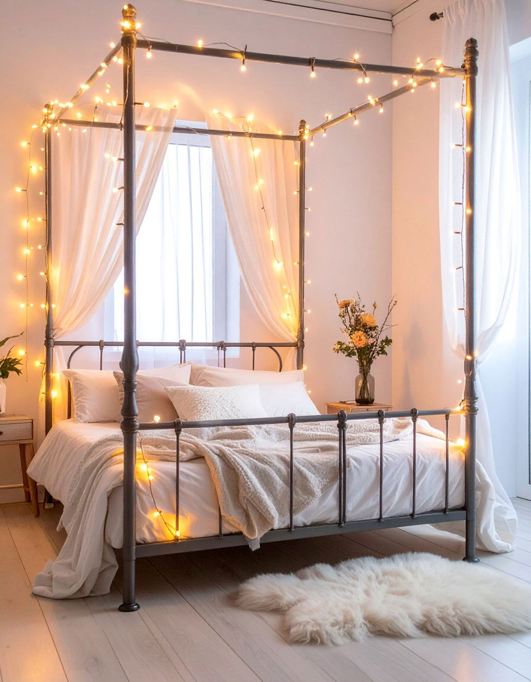 Fairy Lights for a Magical Glow - 40 Cozy Bedroom Ideas for a Relaxing Retreat