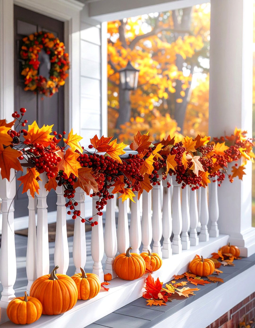 Fall Garland and Swags - 30 Front Door Fall Decor Ideas to Welcome the Season