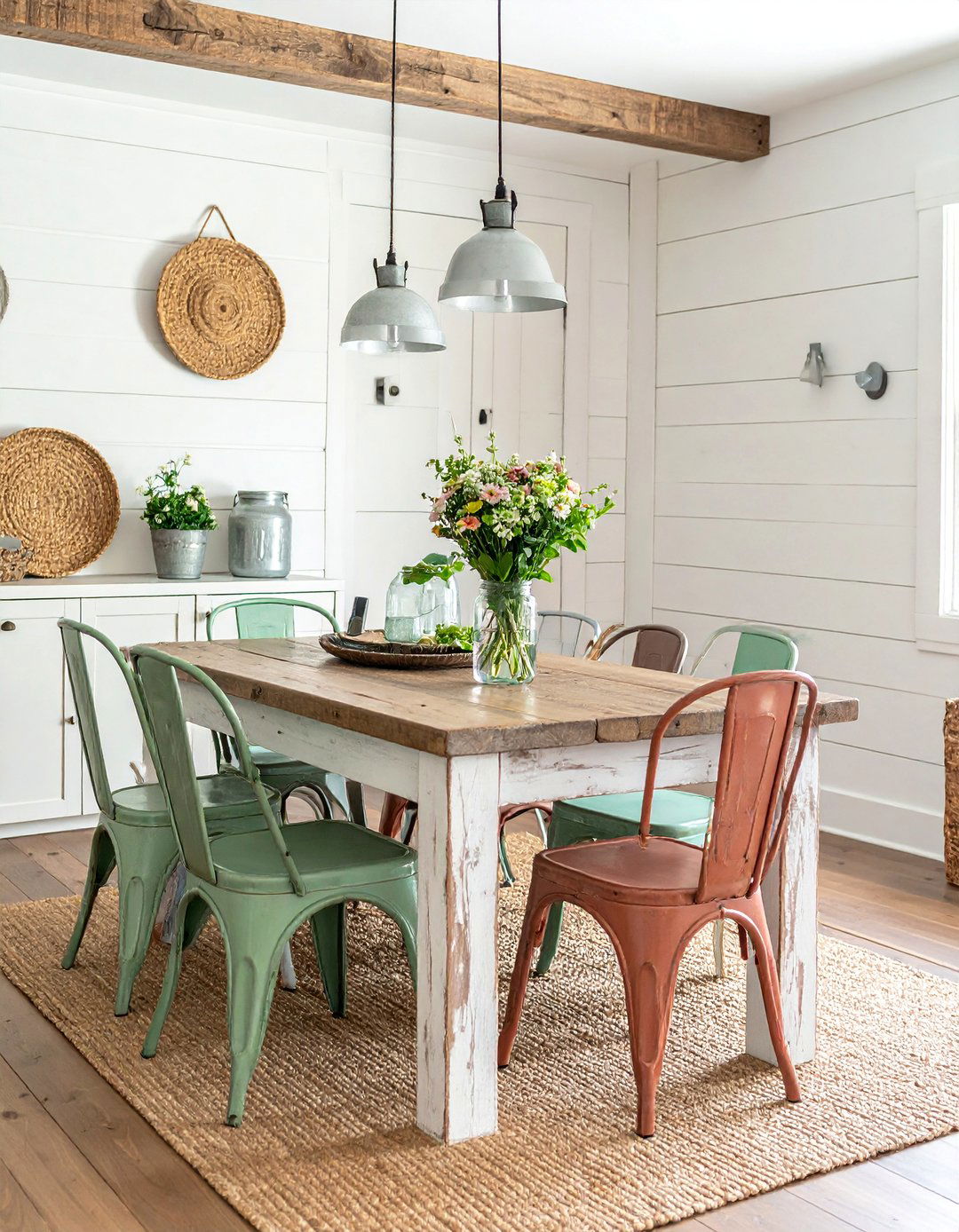 Farmhouse Rustic Dining Room - 20 Casual Dining Room Ideas for Everyday Comfort