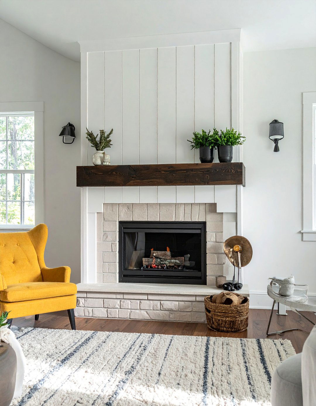 Farmhouse Shiplap Corner Fireplace - 25 Corner Fireplace Ideas to Cozy Up Your Living Space