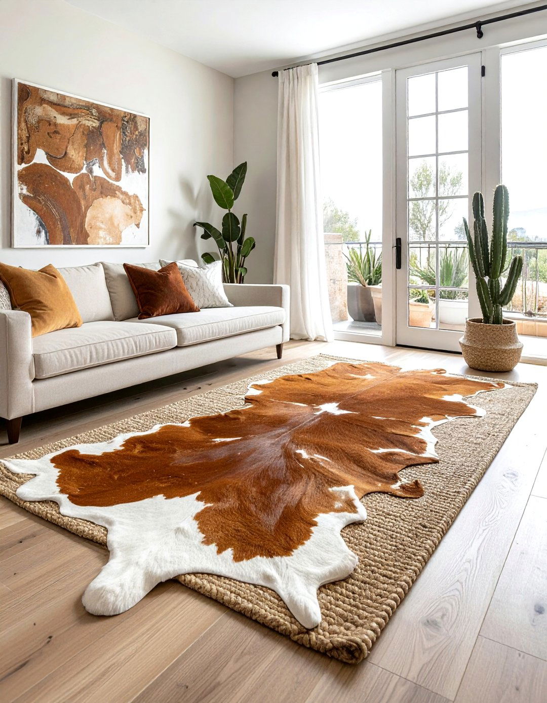 Faux Hide Rug Southwestern Living Room - 25 Southwestern Living Room Ideas for a Cozy Retreat